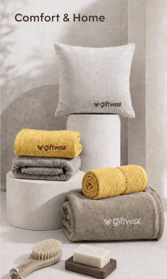 Comfort & Home Collection — หมอน ผ้าห่ม และของใช้ในบ้านปักโลโก้ Giftwise